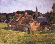 Paul Gauguin, The Field of Lolichon and the Church of Pont-Aven